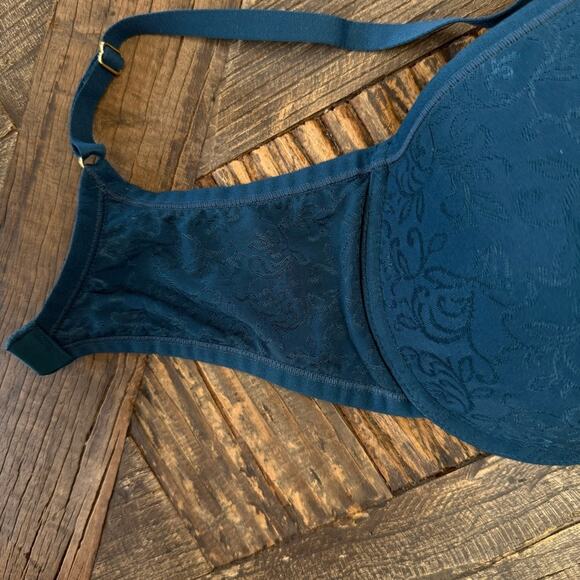 Natori 136059 Sheer Jacquard Full Fit Contour Underwire Deep Teal Bra – 32DD - Picture 5 of 9